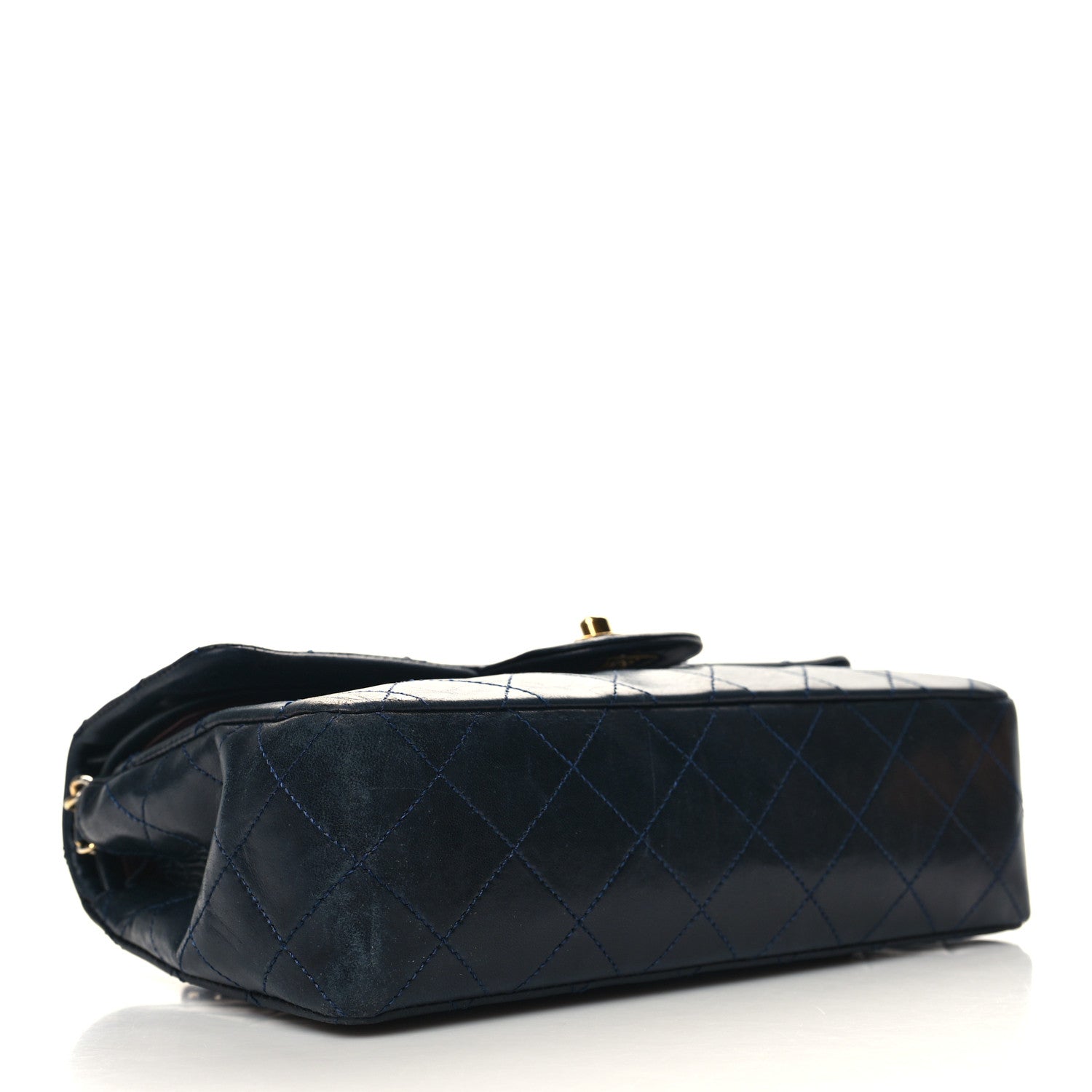 Chanel Lambskin Quilted Small Double Flap Navy 4 of 12