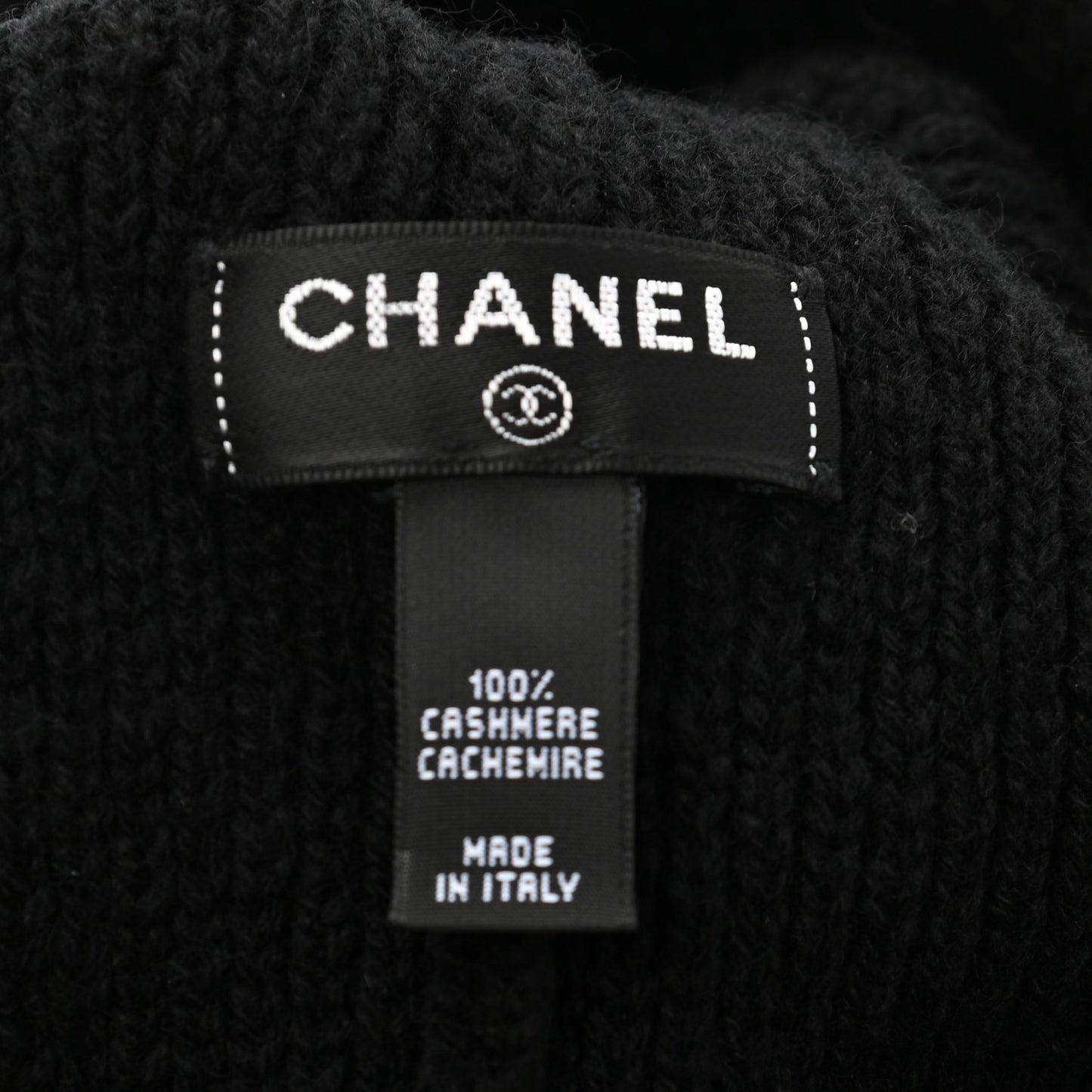 Cashmere CC Logo Beanie Hat Black