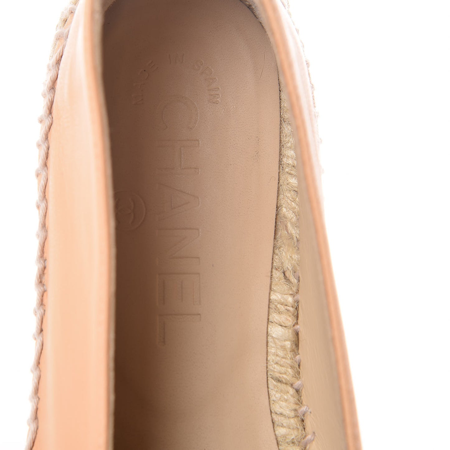 Lambskin CC Espadrilles 37 Light Orange