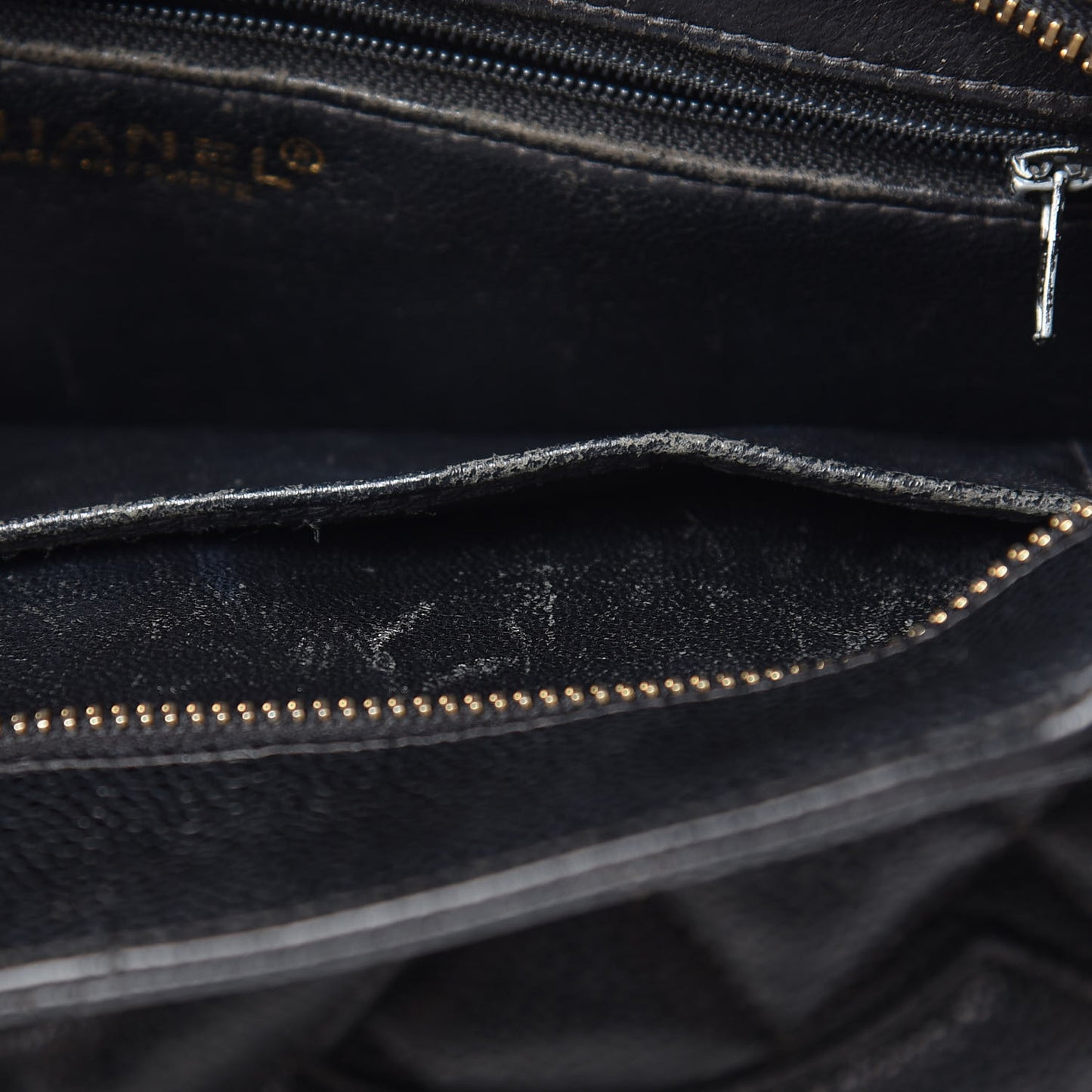 Caviar Quilted Medallion Tote Black