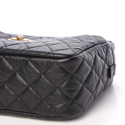 Chanel Aged Calfskin Quilted Medium Reissue Camera Case Black 10 of 11