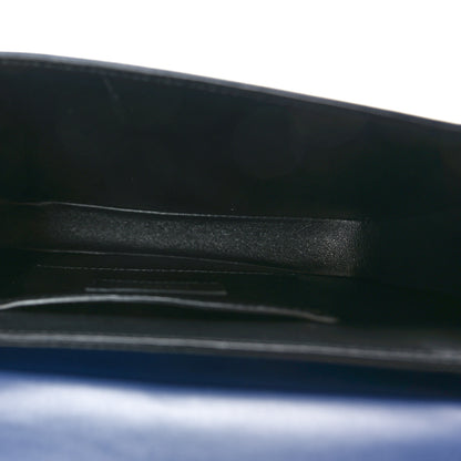 Saint Laurent Box Calfskin Monogram Medium Solferino Satchel Blue 5 of 9