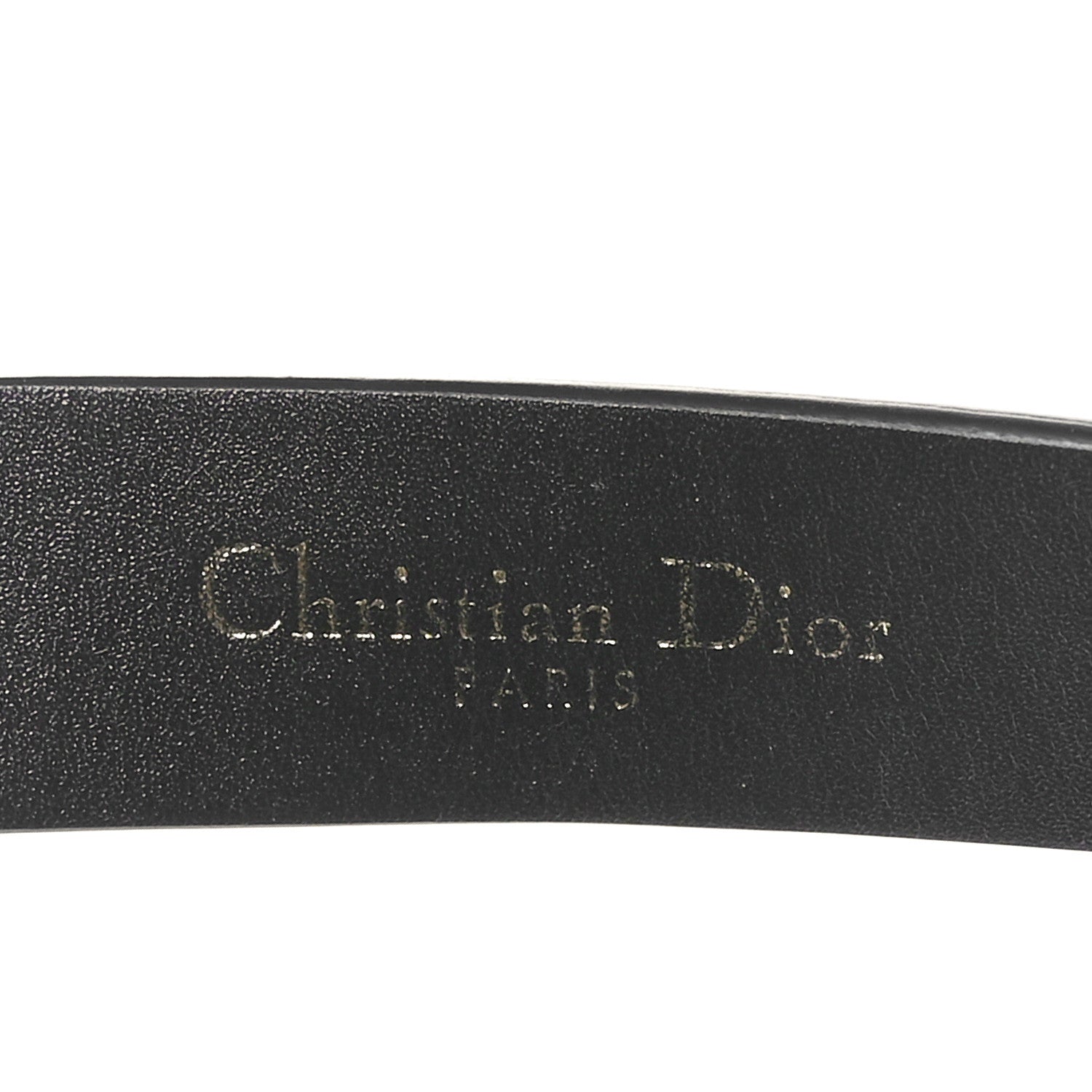 Christian Dior Calfskin Saddle Belt 80 32 Black 3 of 5