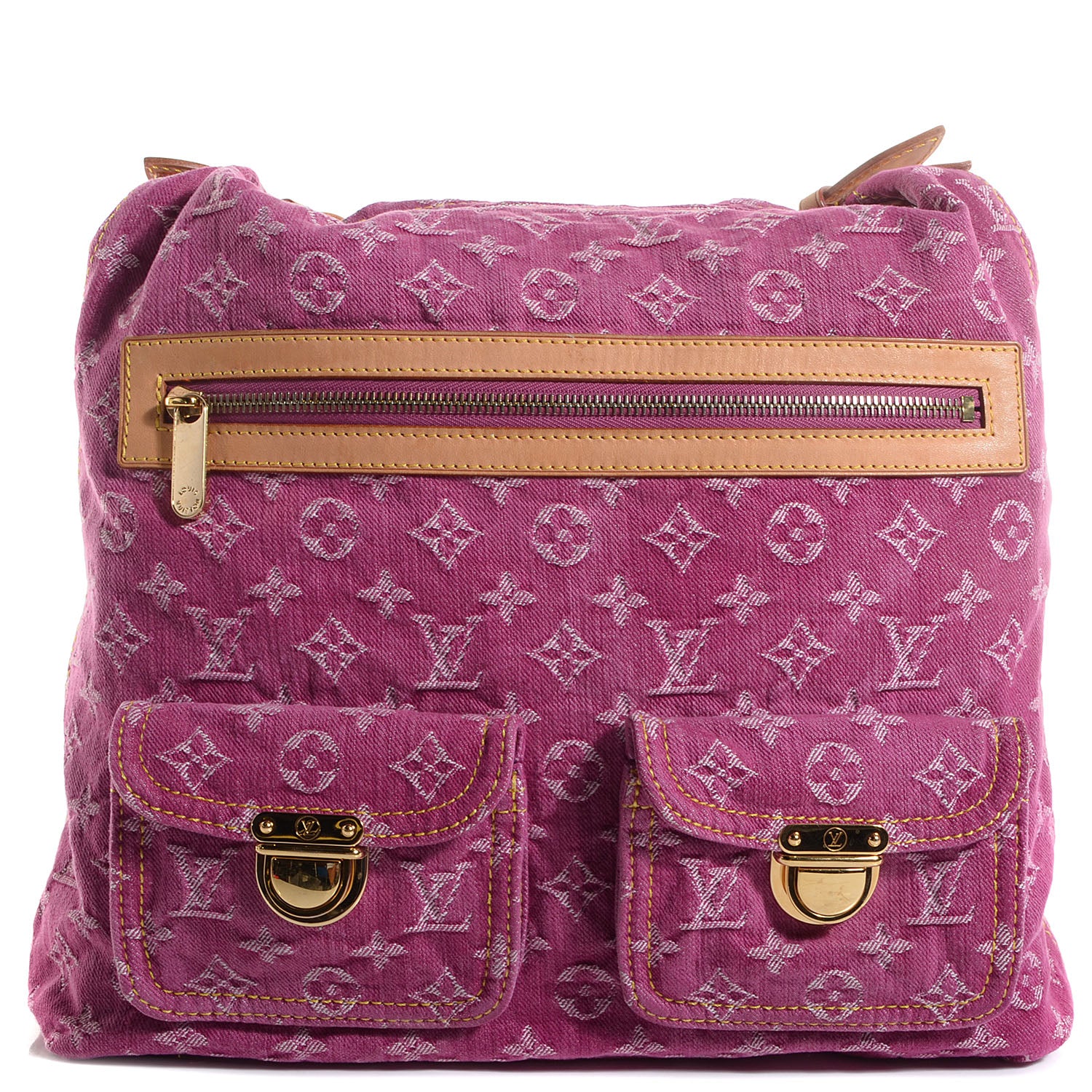 Louis Vuitton Denim Baggy GM Fuchsia 1 of 7