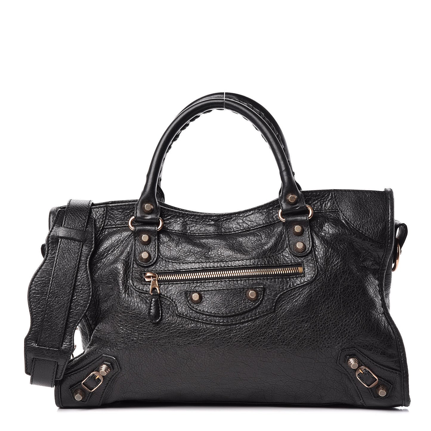 Agneau Giant 12 Rose Gold Hardware City Black
