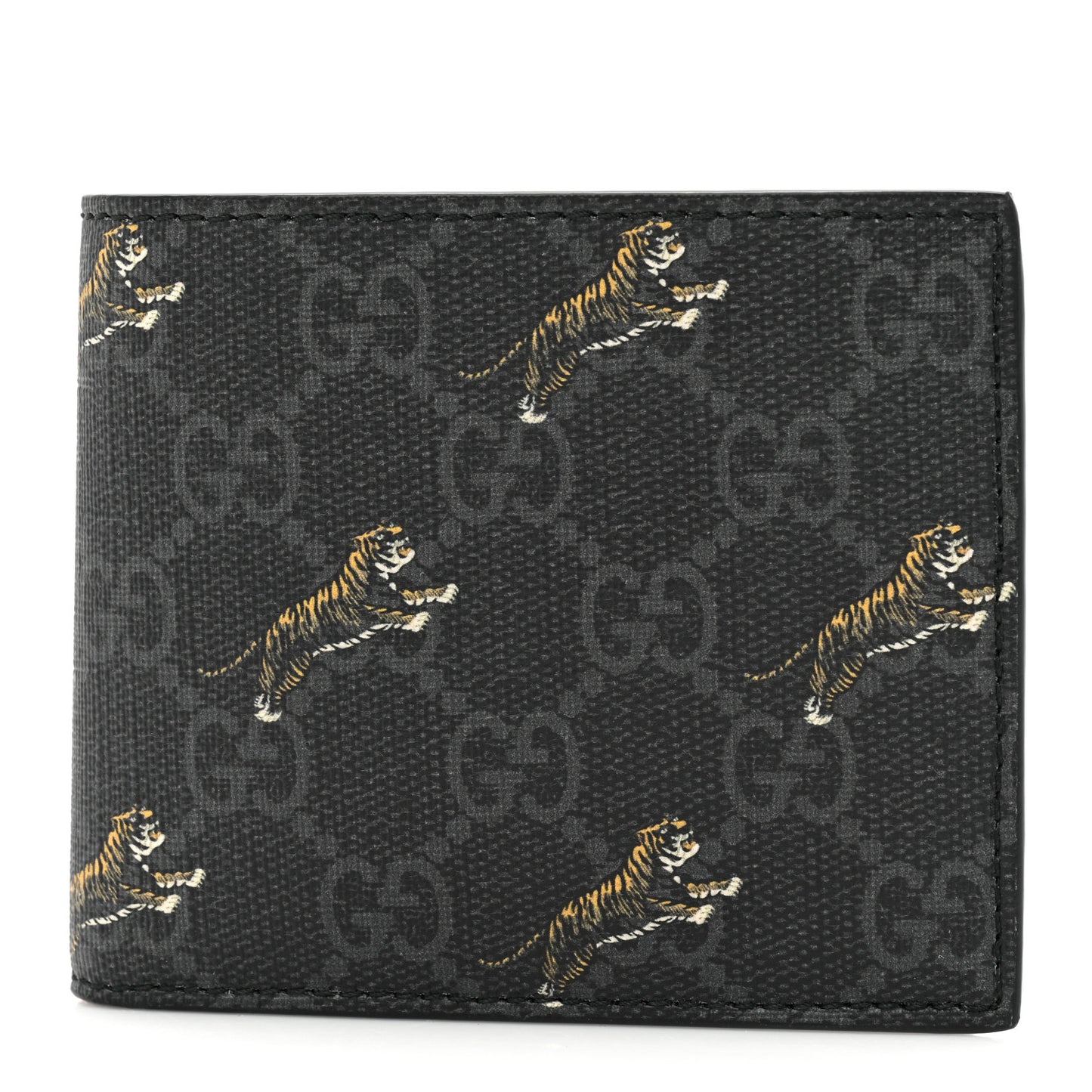 GG Supreme Monogram Tigers Wallet Black Multicolor