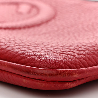 Gucci Pebbled Calfskin Soho Wristlet Vibrant Red 9 of 12
