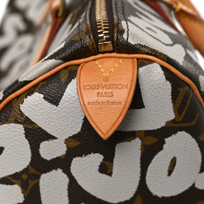 Louis Vuitton Monogram Graffiti Speedy 30 Silver 5 of 9
