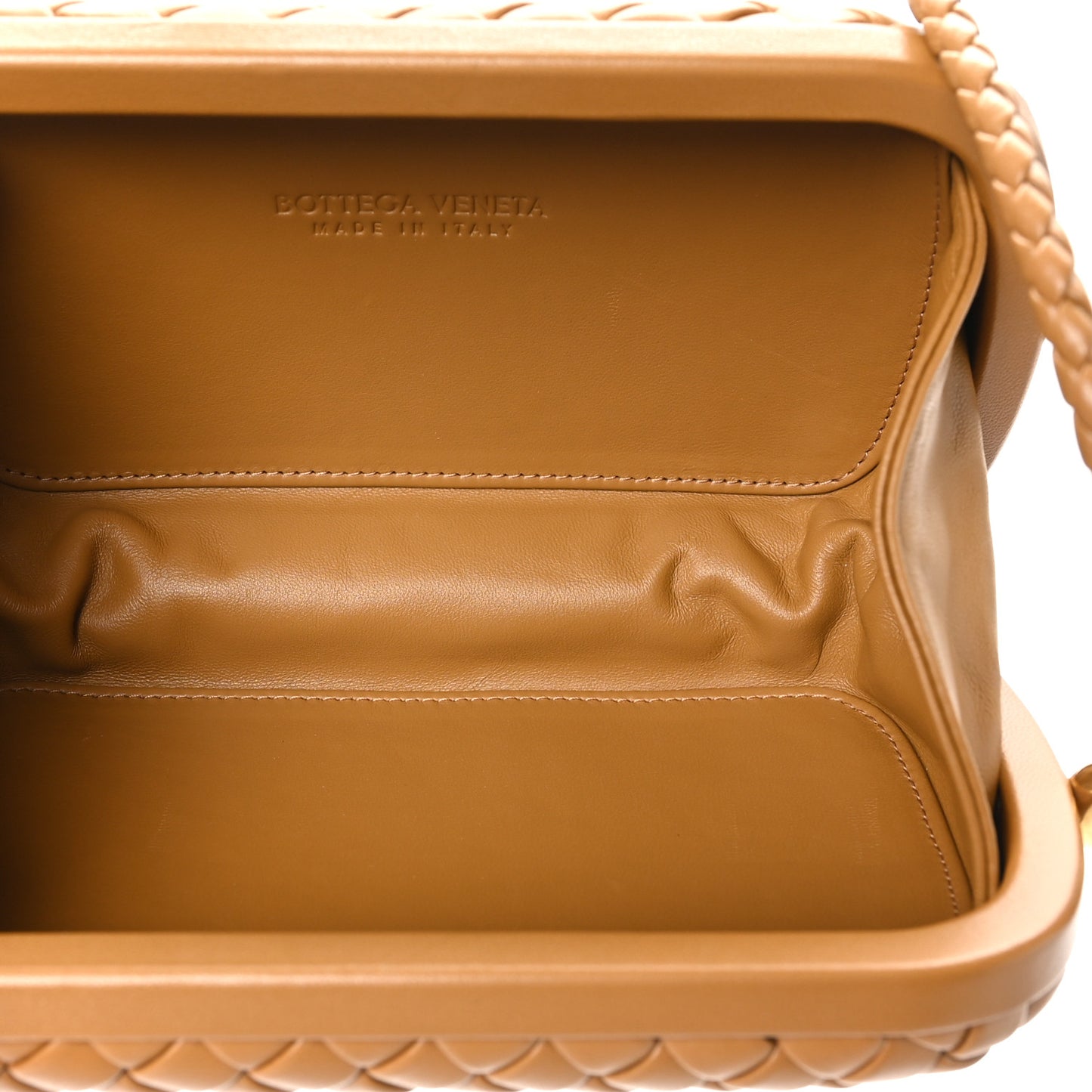 Calfskin Intrecciato Knot On Strap Camel