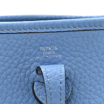 Hermes Taurillon Clemence Amazone Evelyne TPM Bleu Paradis Bleu Saphir 5 of 12
