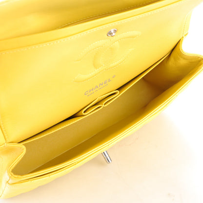 Chanel Lambskin Quilted Medium Double Flap Yellow 5 of 8