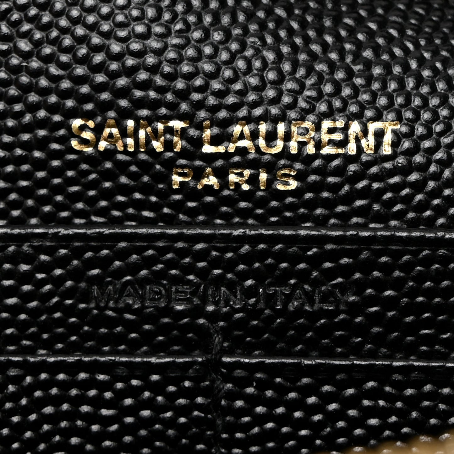 Grain De Poudre Matelasse Chevron Monogram Chain Wallet Black