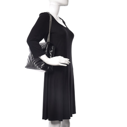Saint Laurent Calfskin Y Quilted Monogram Medium Loulou Chain Satchel Black 2 of 9