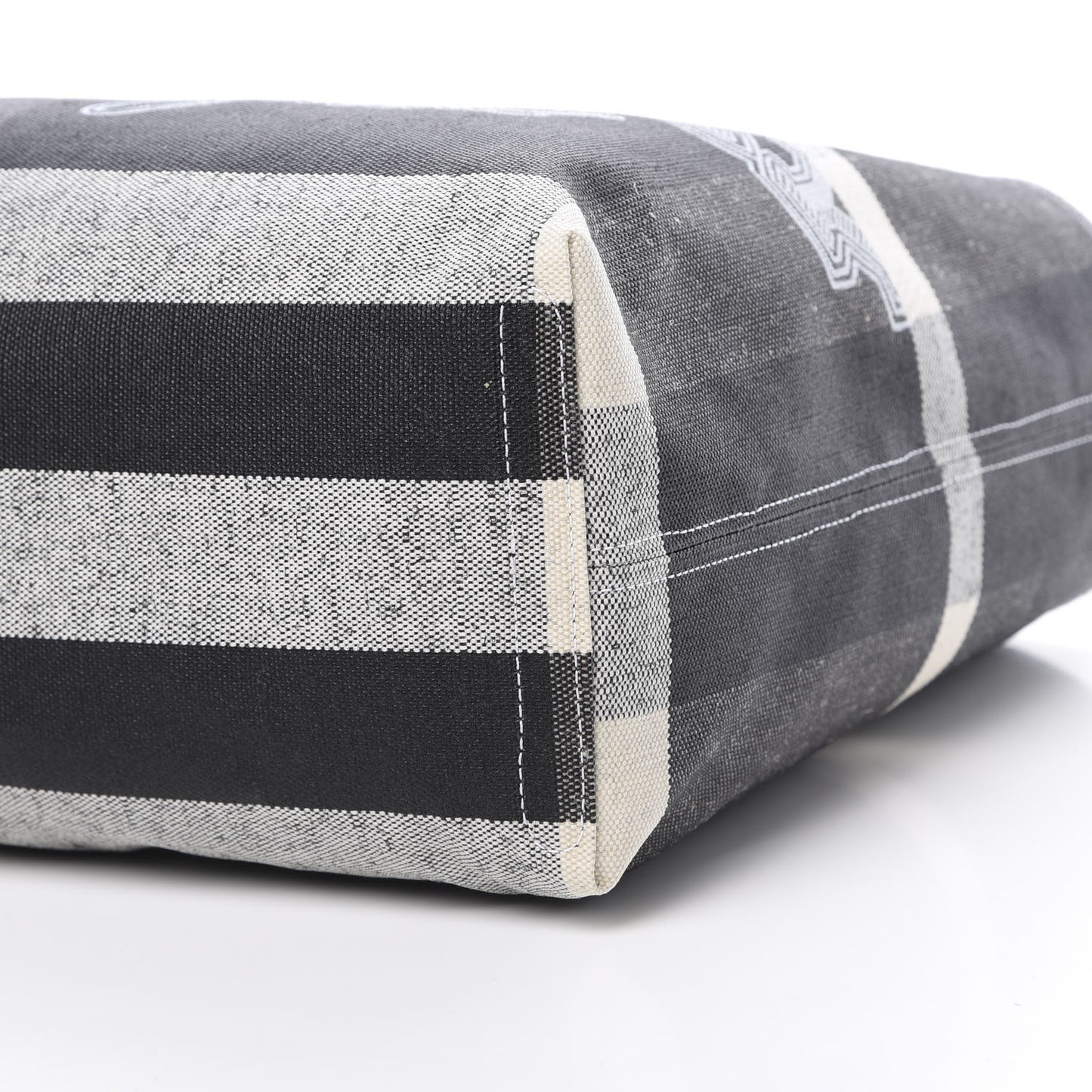 Coated Canvas Mega Check Medium Doodle Tote Black White