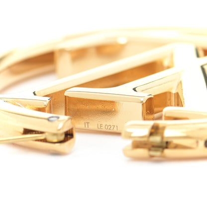 Louis Vuitton Metal Louise Hoop Earrings Gold 4 of 5