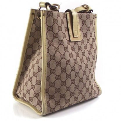 Gucci Leather Lined Monogram Tote Custard 3 of 12