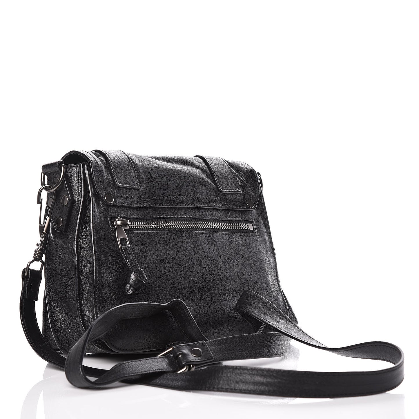 Lambskin PS1 Mini Pouch Messenger Black