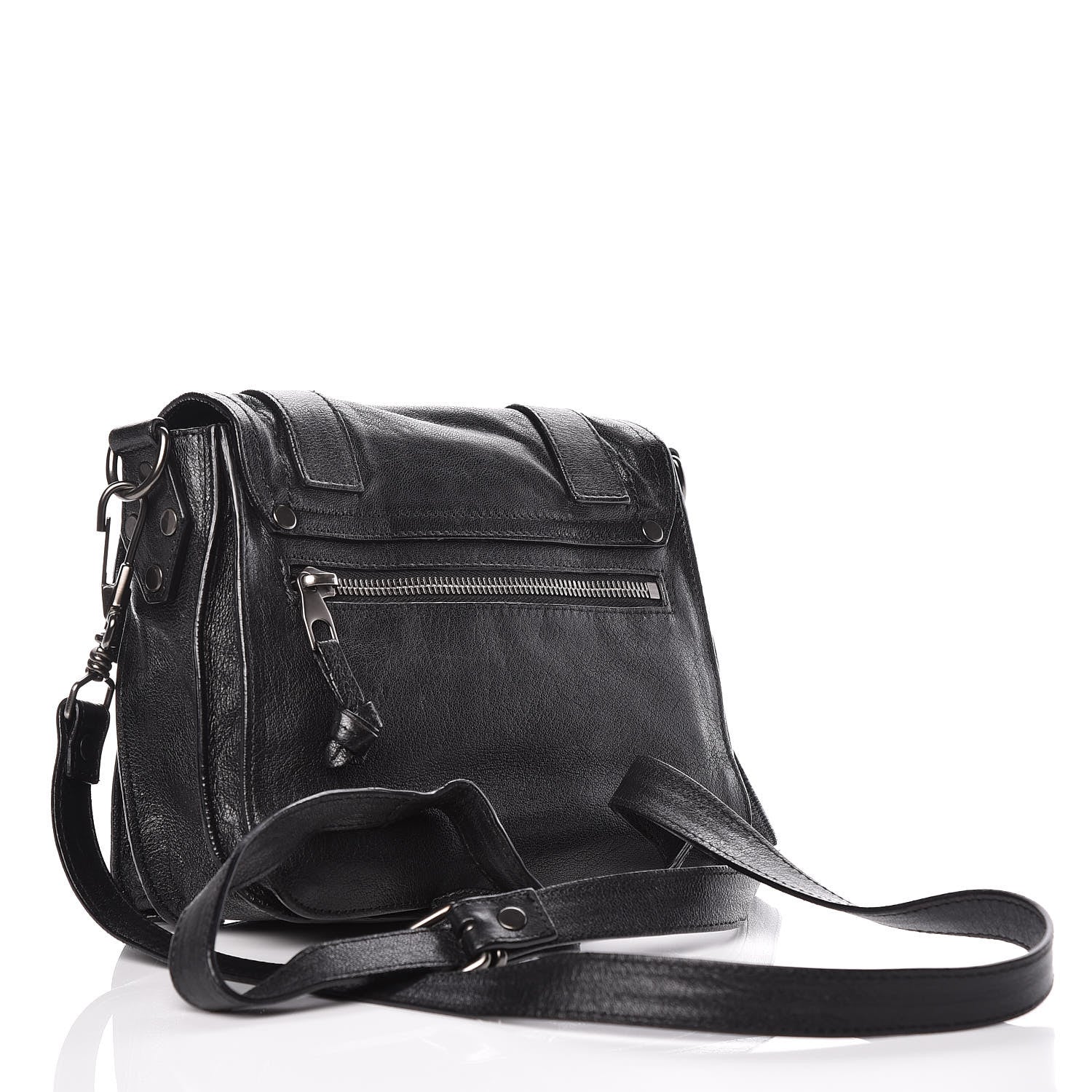 Proenza Schouler Lambskin PS1 Mini Pouch Messenger Black 3 of 11