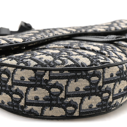 Christian Dior Oblique Mens Saddle Bag Blue 8 of 9