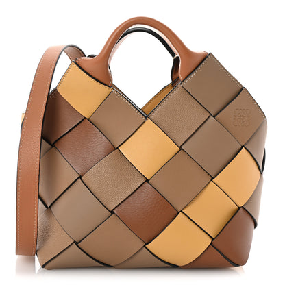 Loewe Calfskin Small Woven Basket Surplus Bag Hazelnut Camel 1 of 10