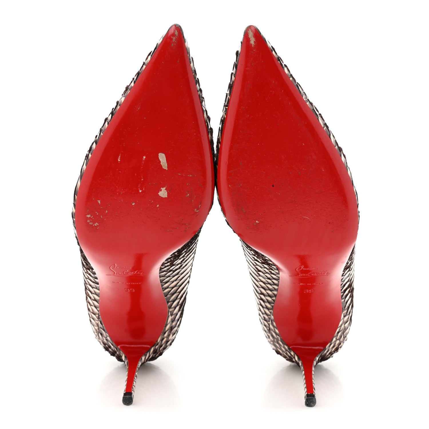 Christian Louboutin Watersnake Decollete 554 85 Pumps 39 Brown 5 of 10