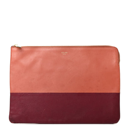 Celine Lambskin Bi-Color Solo Clutch Pouch Terracotta 1 of 4