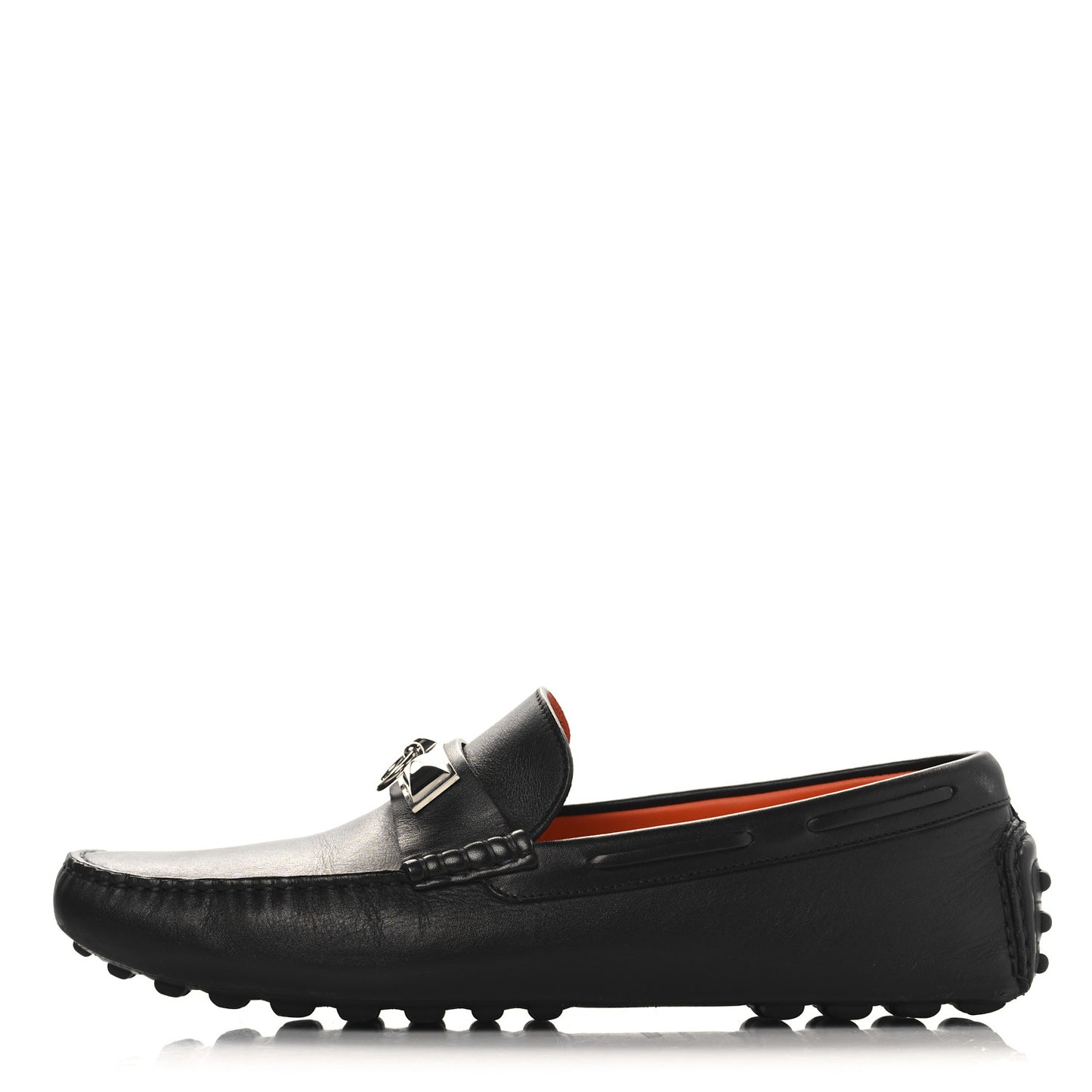 Supple Calfskin Mens Irving Driving Moccasin Loafers 43 Black