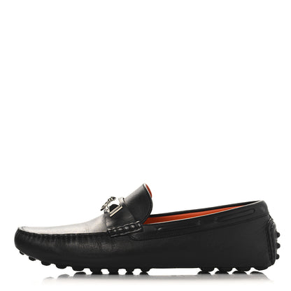 Hermes Supple Calfskin Mens Irving Driving Moccasin Loafers 43 Black 1 of 11