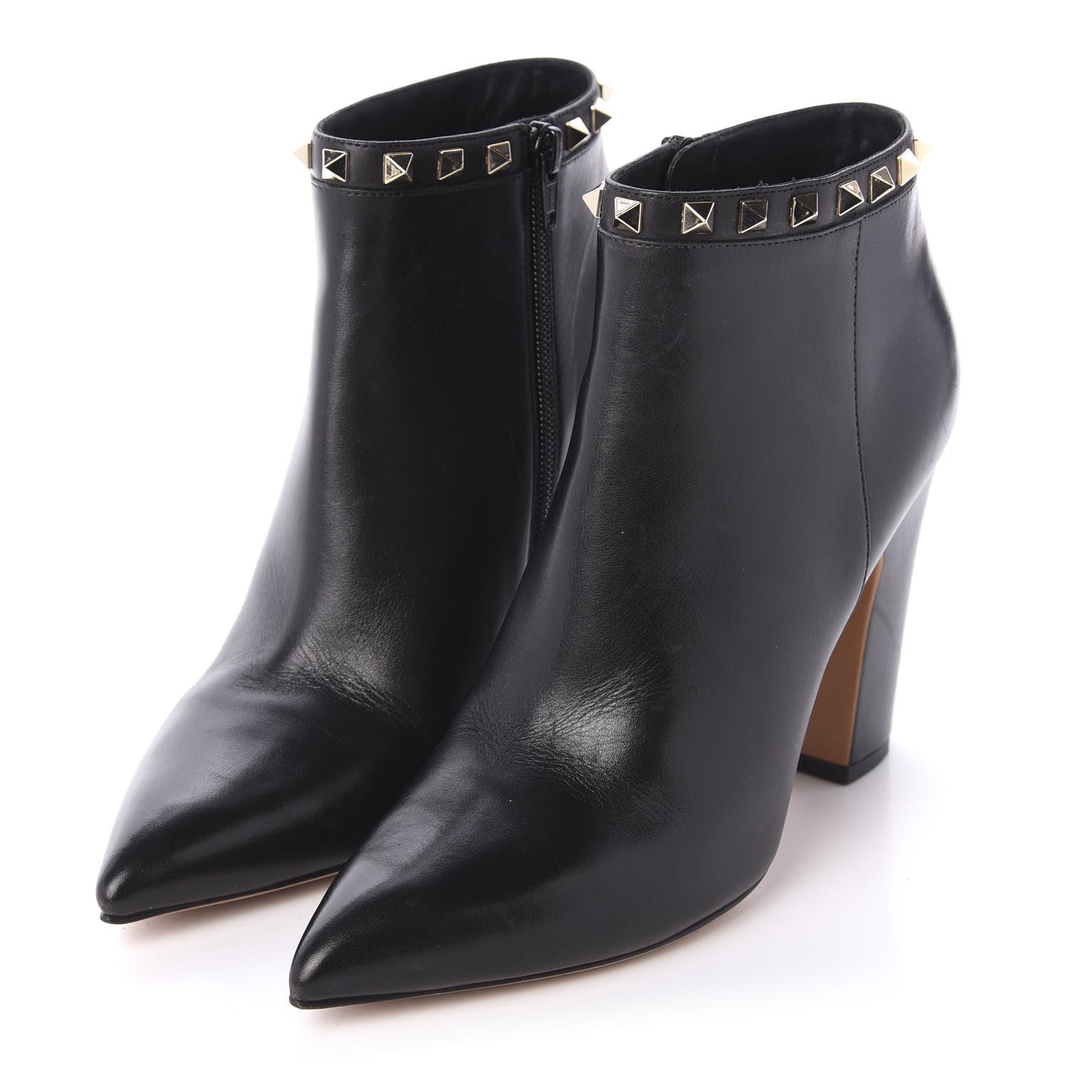 Valentino Garavani Calfskin Rockstud 100mm Ankle Boots 40 Black 3 of 8