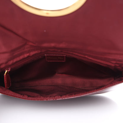 Christian Dior Patent Trotter Maris Pearl Shoulder Bag Dark Red 5 of 11