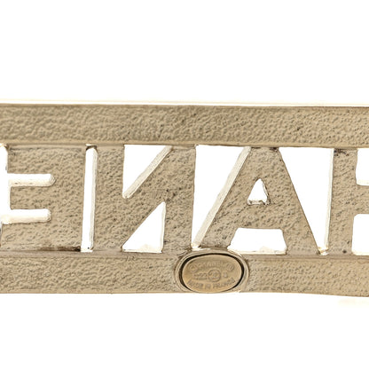 Chanel Crystal Logo Hoop Earrings Gold 4 of 6