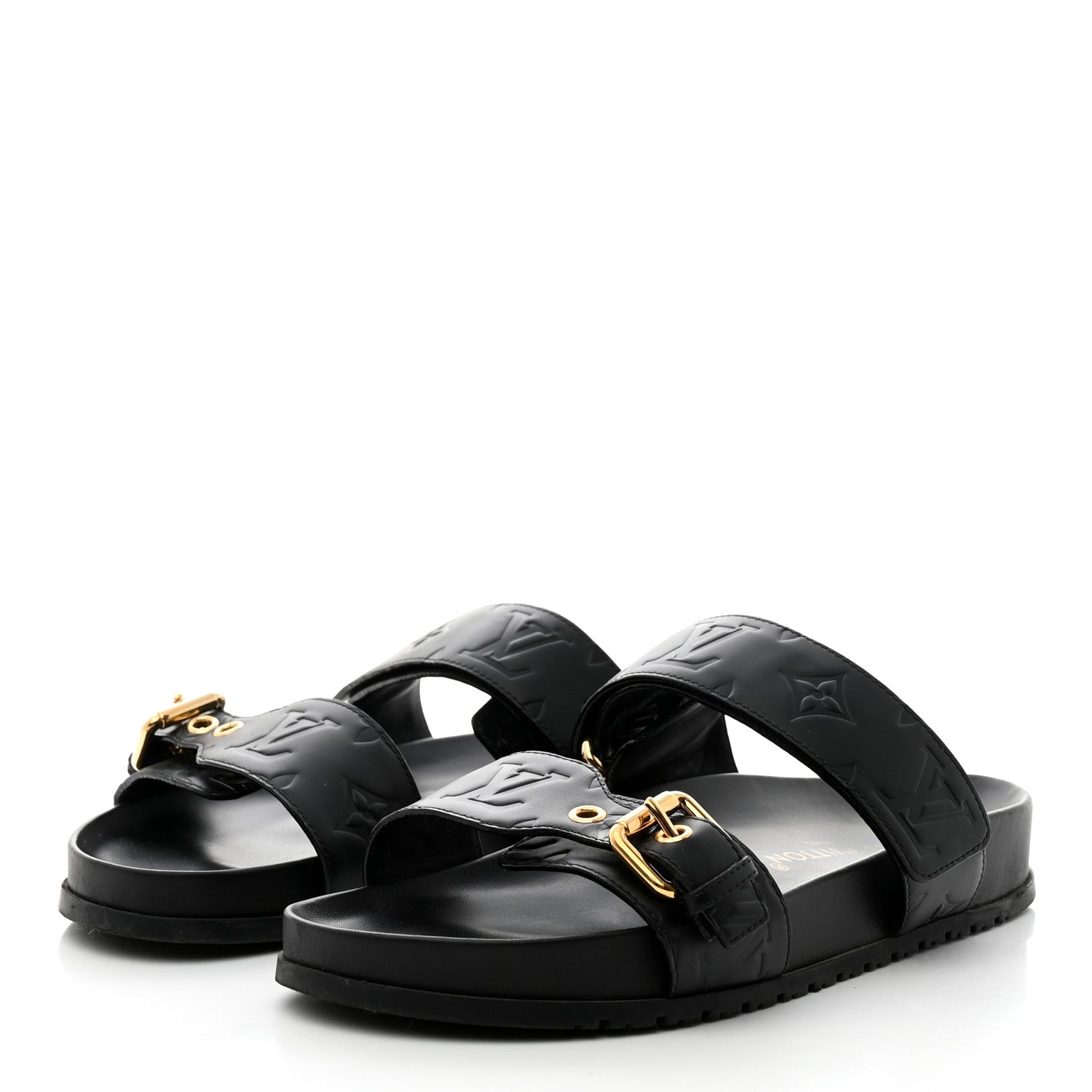 Louis Vuitton Empreinte Bom Dia Mule Sandals 38 Black 2 of 7