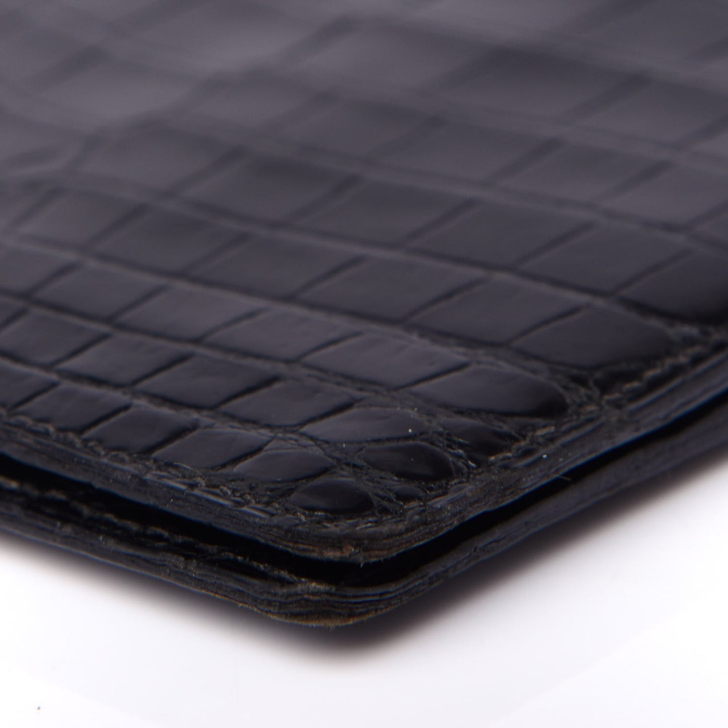 Shiny Alligator Wallet Black