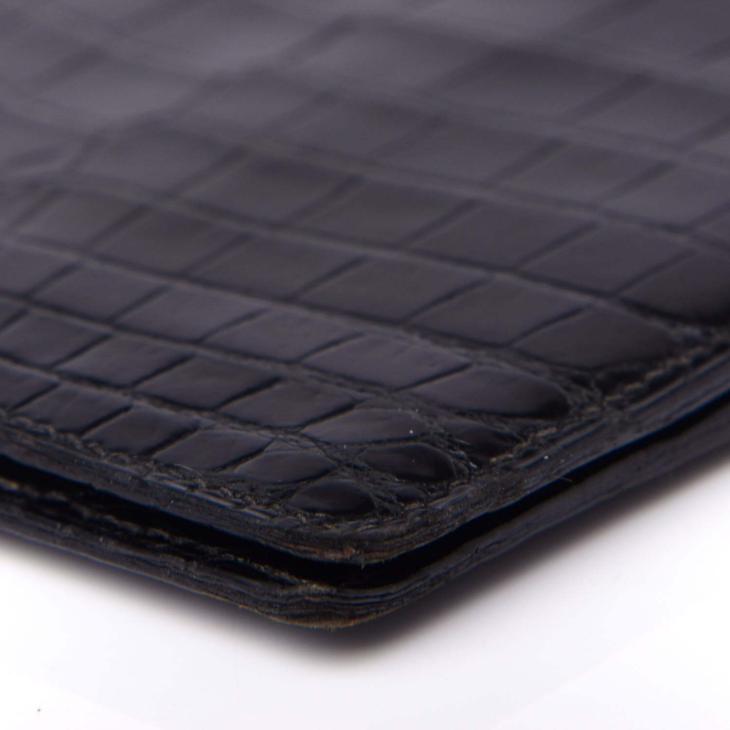 Hermes Shiny Alligator Wallet Black 7 of 9
