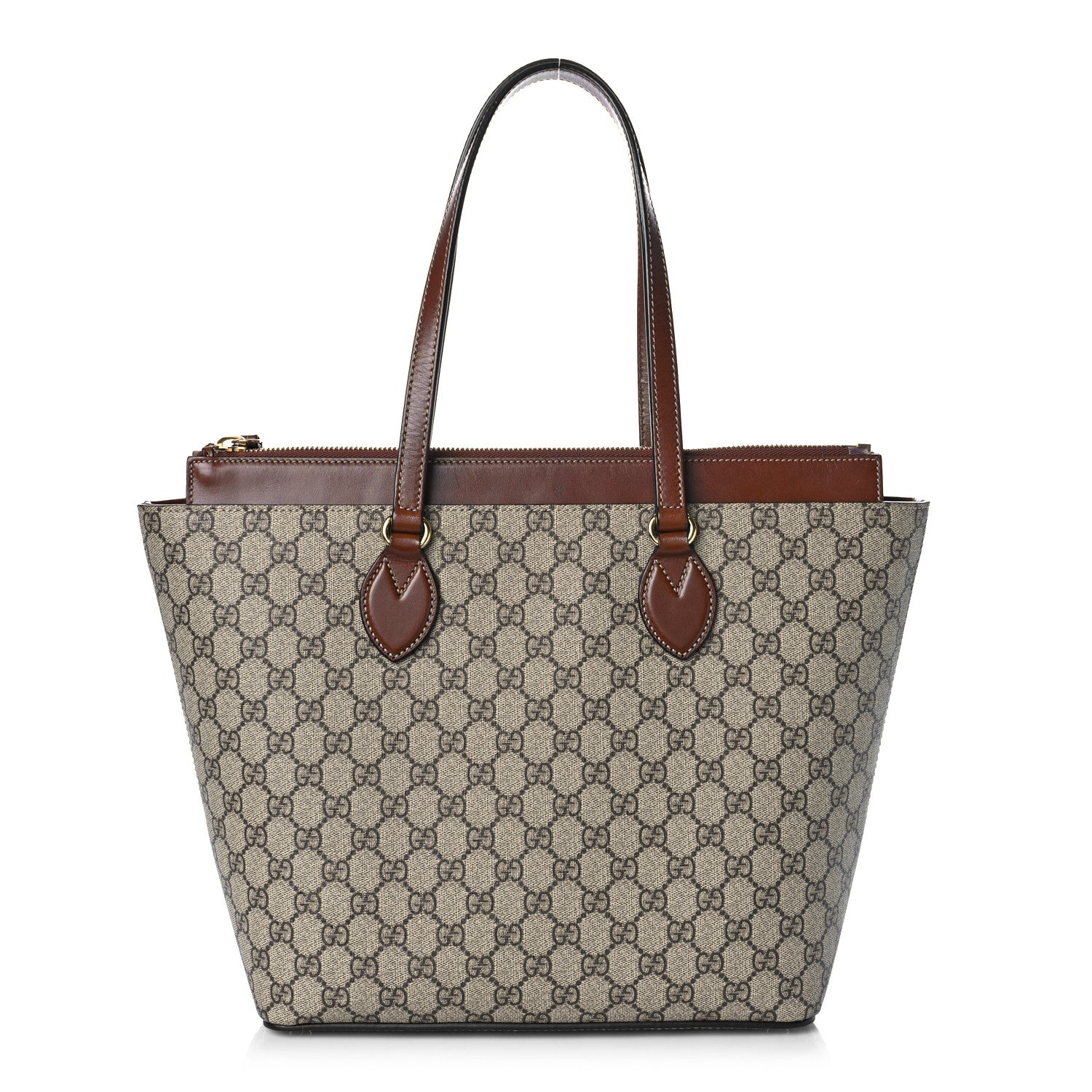 Gucci GG Supreme Monogram Medium Zippered Bucket Tote Beige Tuscany 1 of 13