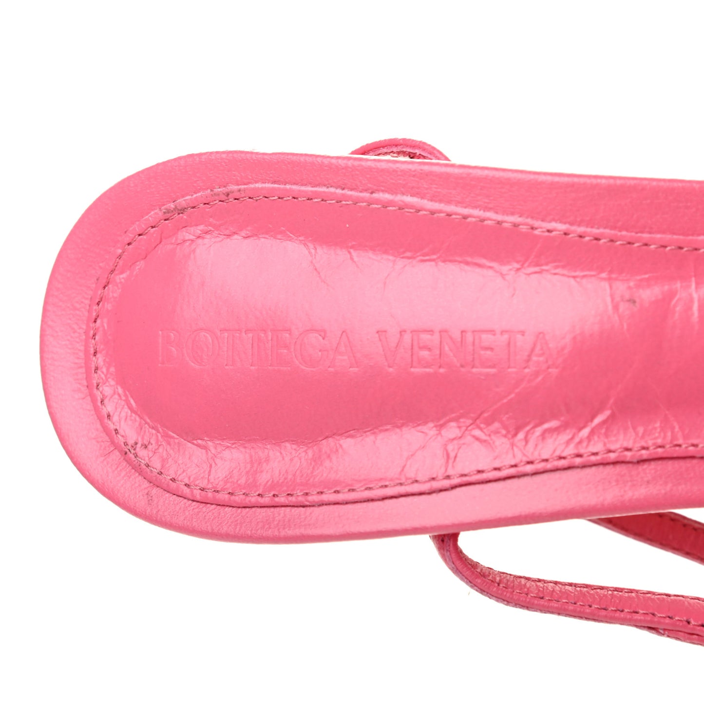 Crush Calfskin The Line 90mm Sandals 39 Milkshake