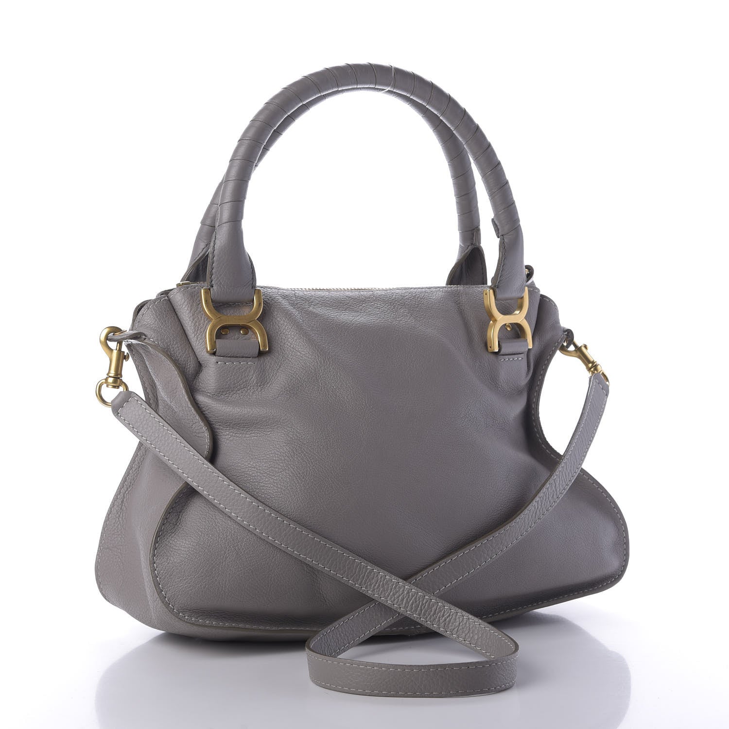 Chloe Calfskin Medium Marcie Satchel Cashmere Grey 2 of 16