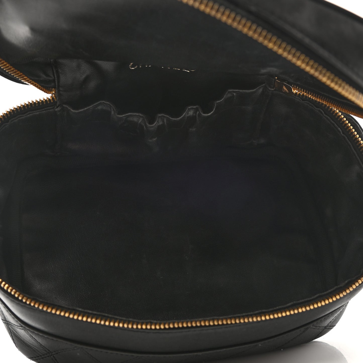 Lambskin Vanity Cosmetic Bag Black