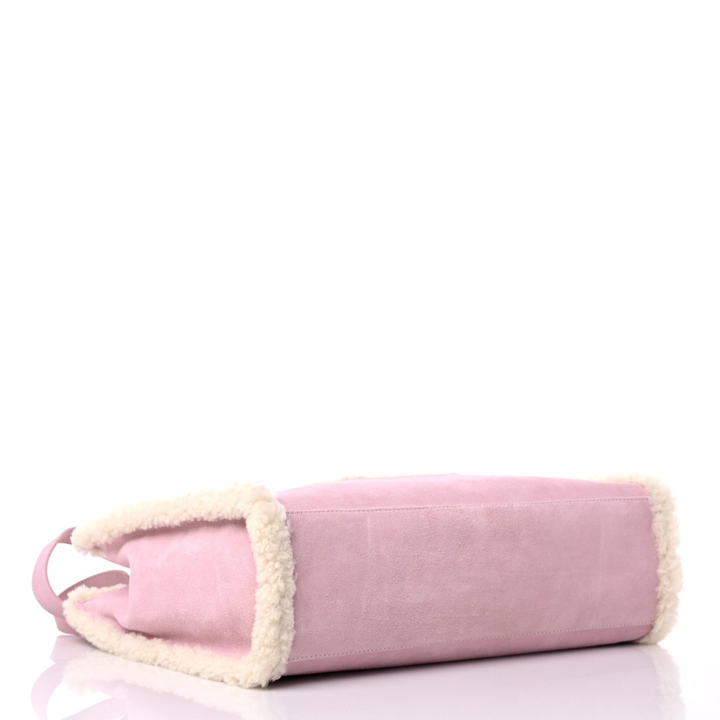 X UGG Suede Shearling Medium Shopping Bag Pink