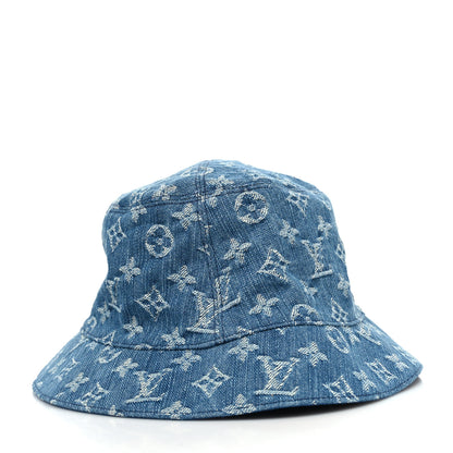 Louis Vuitton Monogram Denim Transformable Bob Bucket Hat 62 Blue 3 of 8