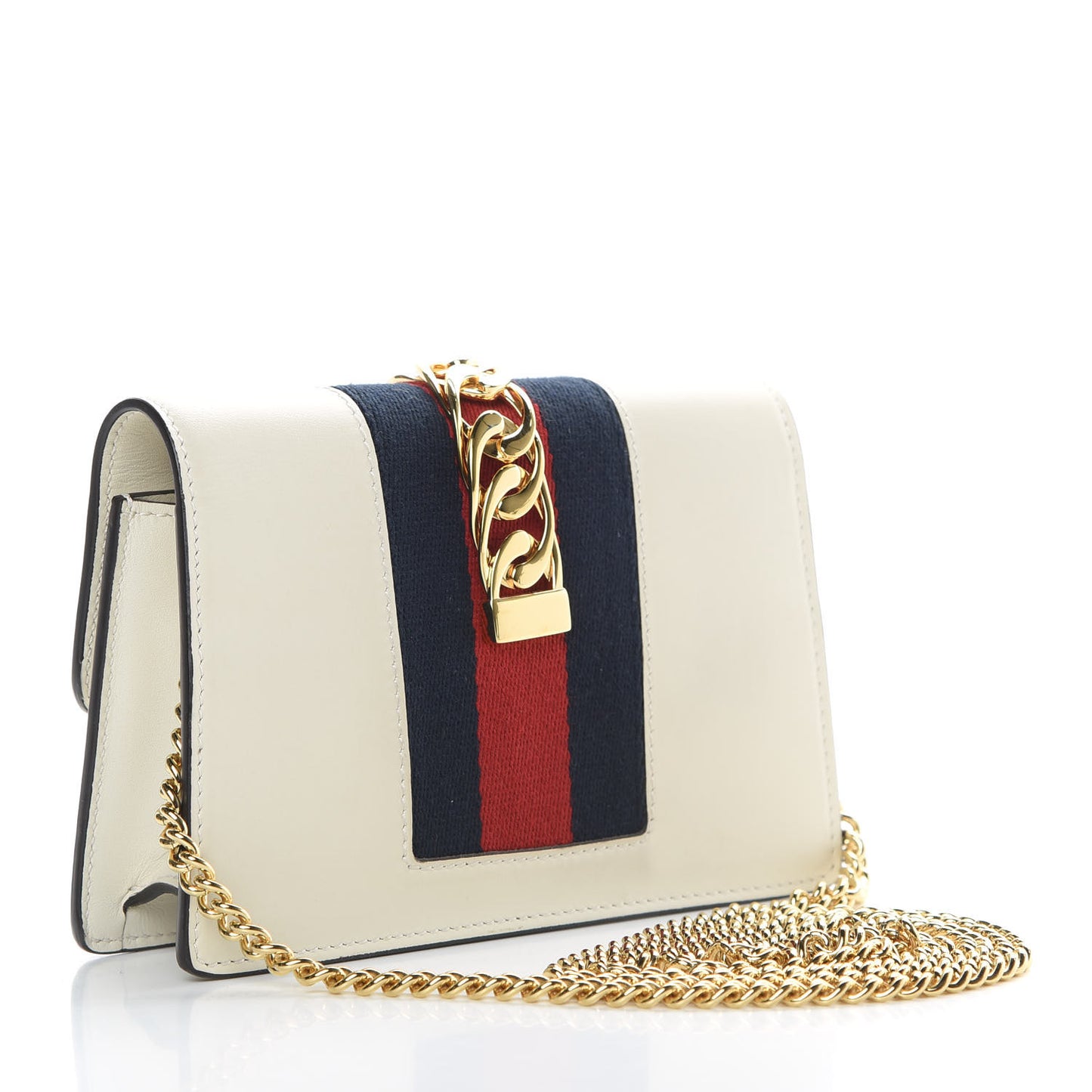 Calfskin Super Mini Sylvie Chain Shoulder Bag White