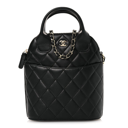 Chanel Caviar Quilted Top Handle Clutch With Chain Black 1 of 11