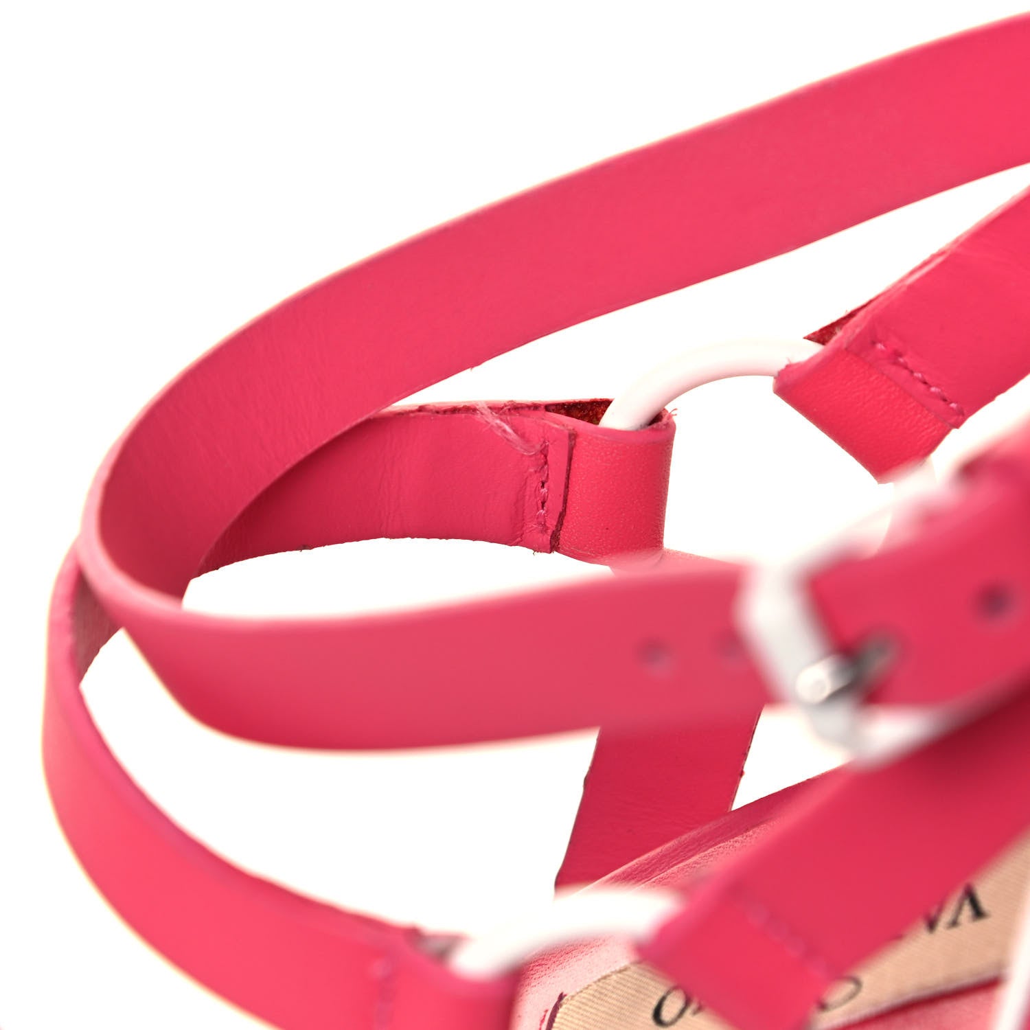 Valentino Garavani Nappa Free Rockstud Spike 90mm Ankle Strap Sandals 40 Shadow Pink Optic White 9 of 10