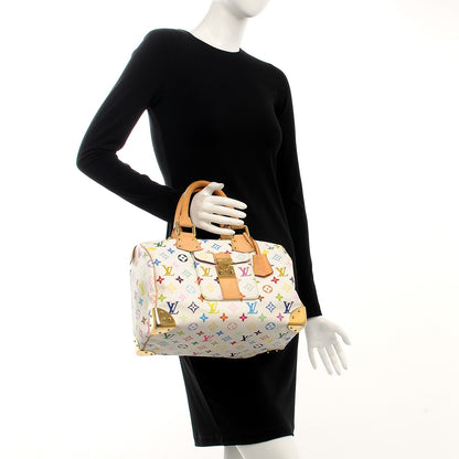 Louis Vuitton Monogram Multicolor Speedy 30 White 2 of 14