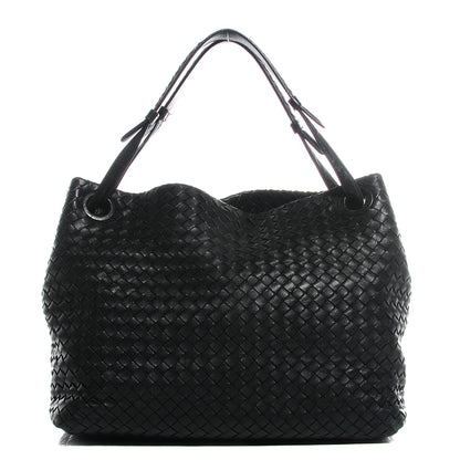Bottega Veneta Nappa Intrecciato Seamless Tote Nero Black 1 of 9