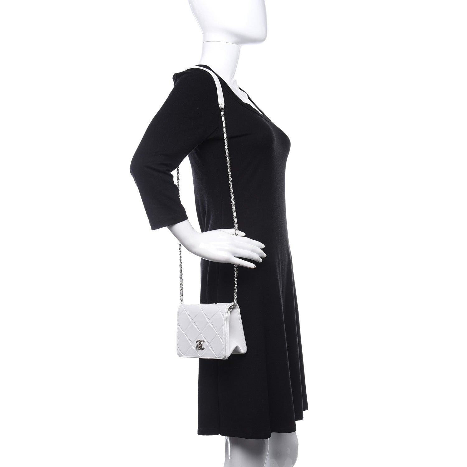Chanel Calfskin Mini Propeller Flap White 2 of 11
