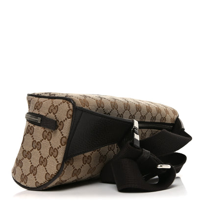 Gucci Monogram Dollar Calfskin Waist Pouch Beige Ebony Testa di Moro Marrone Scuro 3 of 10