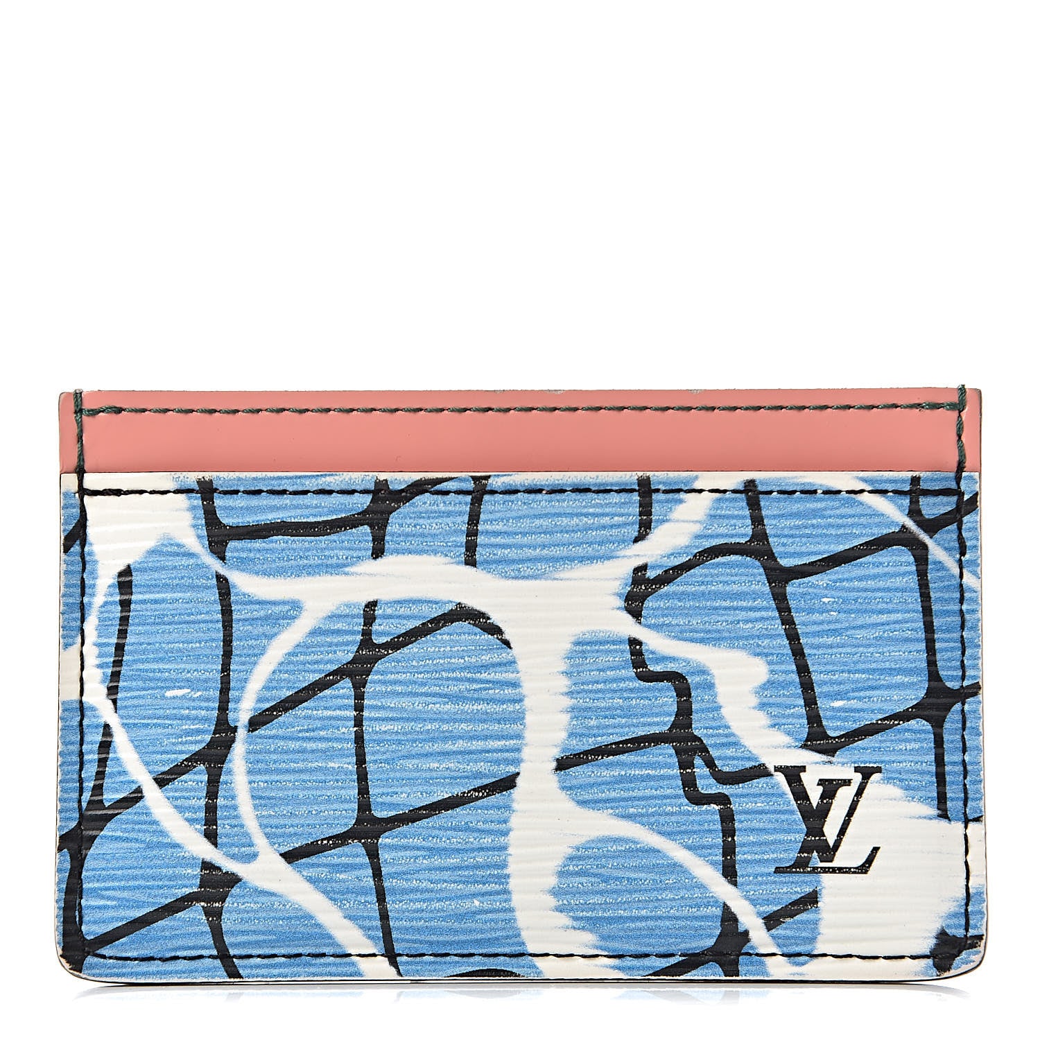 Louis Vuitton Epi Card Holder Aqua 1 of 7
