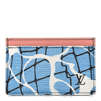 Louis Vuitton Epi Card Holder Aqua 1 of 7