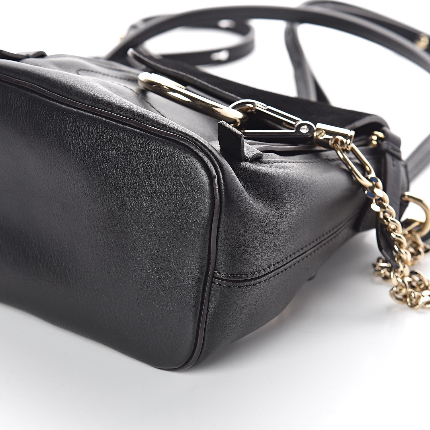 Chloe Suede Calfskin Mini Faye Backpack Black 9 of 10